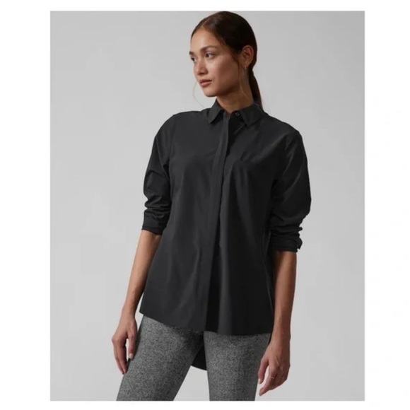 3/$150 NWT Athleta urbanite top 2.0 black small tall - Picture 1 of 14
